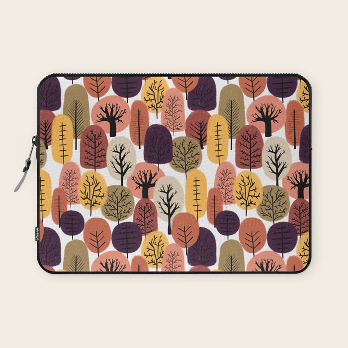 Autumn Trees Pattern Laptop Sleeve Gallery Image 1