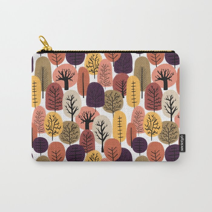 Autumn Trees Pattern Carry All Pouch Gallery Image 1