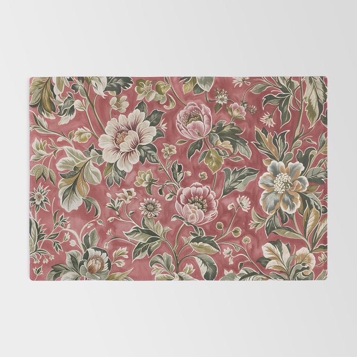 Peruvian Pink Floral Rug Gallery Image 2