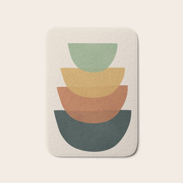 Colorful Abstract Shapes 1 Bath Mat Gallery Image 1