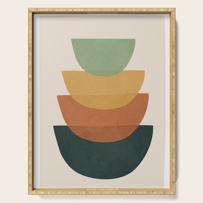 Colorful Abstract Shapes 1 Serving Tray Gallery Image 1