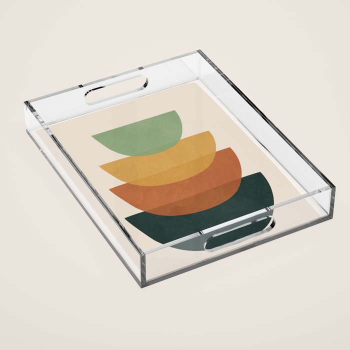 Colorful Abstract Shapes 1 Acrylic Tray Gallery Image 1