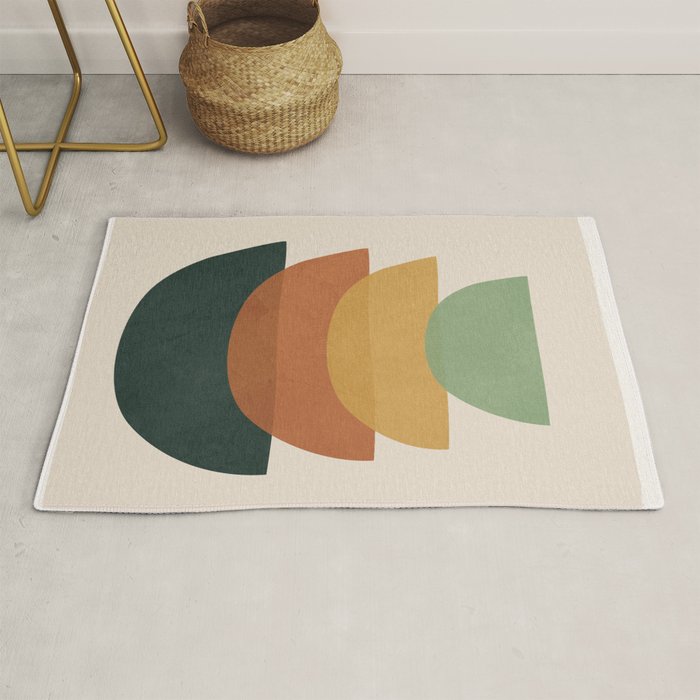 Colorful Abstract Shapes 1 Rug Gallery Image 1