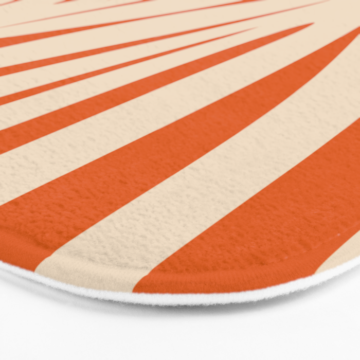 Maldives Abstract Botanical Pattern in Burnt Orange and Beige Bath Mat Gallery Image 3