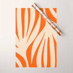 Maldives Abstract Botanical Pattern in Burnt Orange and Beige Wrapping Paper Gallery Image 1