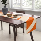 Maldives Abstract Botanical Pattern in Burnt Orange and Beige Table Runner Gallery Image 2