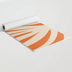 Maldives Abstract Botanical Pattern in Burnt Orange and Beige Yoga Mat Gallery Image 2