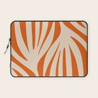 Maldives Abstract Botanical Pattern in Burnt Orange and Beige Laptop Sleeve Gallery Image 1