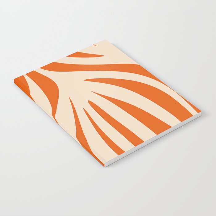 Maldives Abstract Botanical Pattern in Burnt Orange and Beige Notebook Gallery Image 1