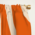 Maldives Abstract Botanical Pattern in Burnt Orange and Beige Window Curtain Gallery Image 2