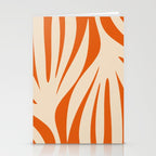 Maldives Abstract Botanical Pattern in Burnt Orange and Beige Stationery Card Gallery Image 2
