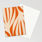 Maldives Abstract Botanical Pattern in Burnt Orange and Beige Stationery Card Gallery Image 2