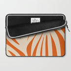 Maldives Abstract Botanical Pattern in Burnt Orange and Beige Laptop Sleeve Gallery Image 2
