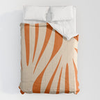 Maldives Abstract Botanical Pattern in Burnt Orange and Beige Comforter Gallery Image 6