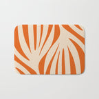 Maldives Abstract Botanical Pattern in Burnt Orange and Beige Bath Mat Gallery Image 1