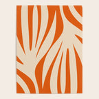 Maldives Abstract Botanical Pattern in Burnt Orange and Beige Poster Gallery Image 4