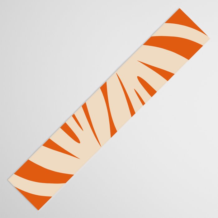 Maldives Abstract Botanical Pattern in Burnt Orange and Beige Table Runner Gallery Image 3