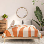 Maldives Abstract Botanical Pattern in Burnt Orange and Beige Comforter Gallery Image 3