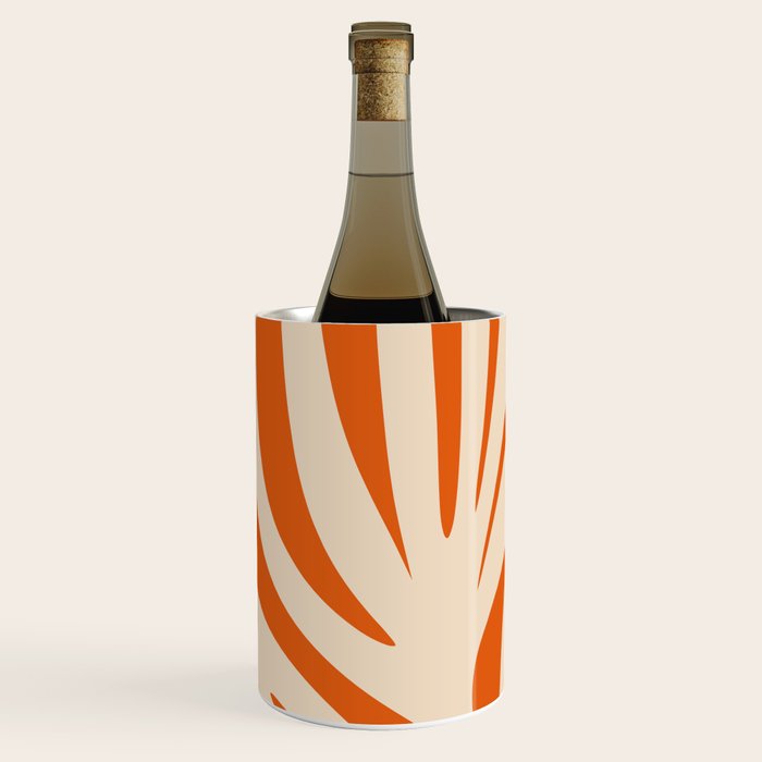 Maldives Abstract Botanical Pattern in Burnt Orange and Beige Wine Chiller Gallery Image 2