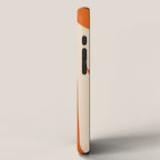 Maldives Abstract Botanical Pattern in Burnt Orange and Beige iPhone Case Gallery Image 2