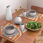 Maldives Abstract Botanical Pattern in Burnt Orange and Beige Placemat Gallery Image 2