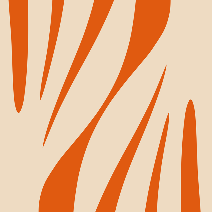 Maldives Abstract Botanical Pattern in Burnt Orange and Beige Coffee Mug Gallery Image 2