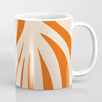 Maldives Abstract Botanical Pattern in Burnt Orange and Beige Coffee Mug Gallery Image 1