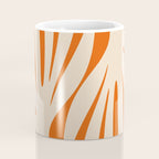 Maldives Abstract Botanical Pattern in Burnt Orange and Beige Coffee Mug Gallery Image 4