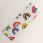 Abstract Rainbow Arcs - White Palette Yoga Mat Gallery Image 1