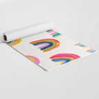 Abstract Rainbow Arcs - White Palette Yoga Mat Gallery Image 2