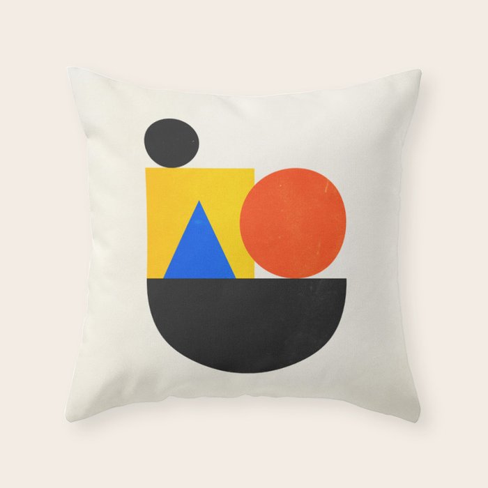 Balance 02: Bauhaus Mid-Century Edition Throw Pillow Gallery Image 1
