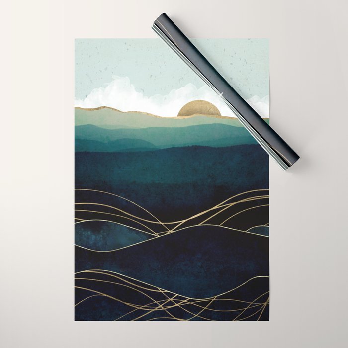 Indigo Waters Wrapping Paper Gallery Image 1
