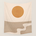 Minimal Abstract Art Landscape 6 Wall Tapestry Gallery Image 4