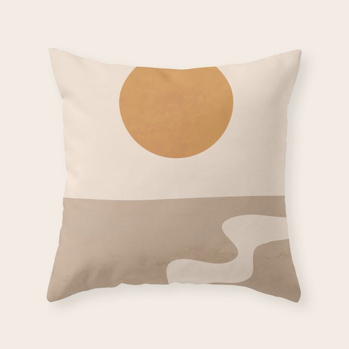 Minimal Abstract Art Landscape 6 Throw Pillow Gallery Image 6