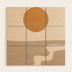 Minimal Abstract Art Landscape 6 Wood Wall Art Gallery Image 1