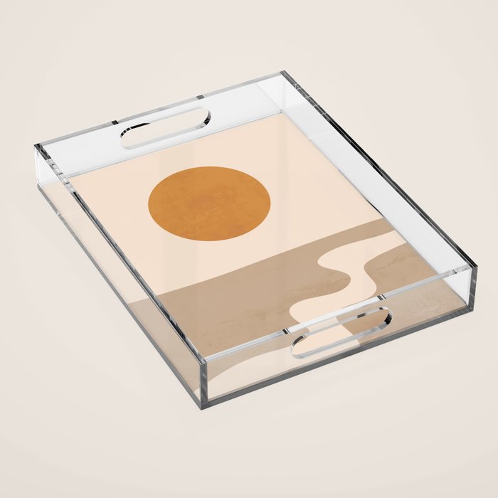 Minimal Abstract Art Landscape 6 Acrylic Tray Gallery Image 1