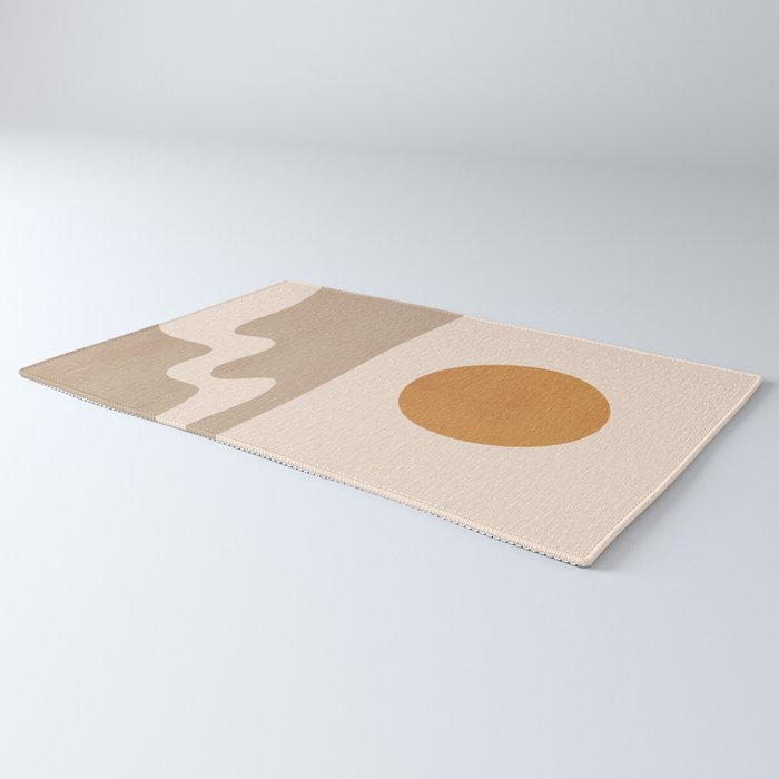 Minimal Abstract Art Landscape 6 Rug Gallery Image 3