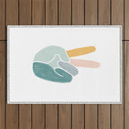 Peace sign pastel Outdoor Rug Gallery Image 1