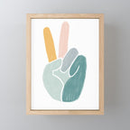 Peace sign pastel Mini Art Print Gallery Image 1