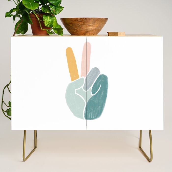 Peace sign pastel Credenza Gallery Image 1