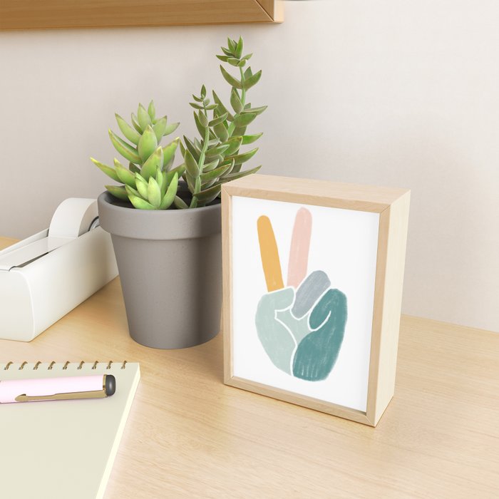 Peace sign pastel Mini Art Print Gallery Image 2
