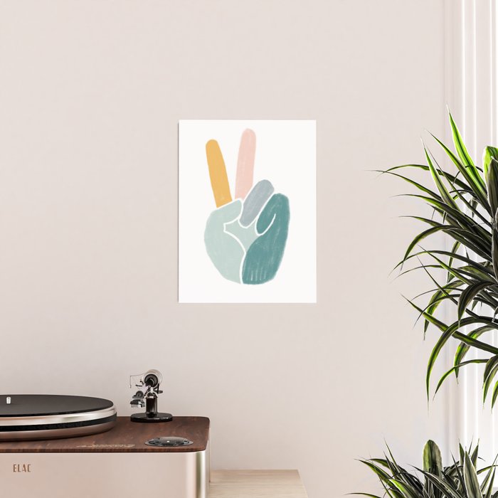 Peace sign pastel Poster Gallery Image 2