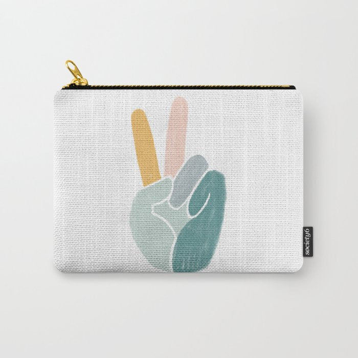 Peace sign pastel Carry All Pouch Gallery Image 1
