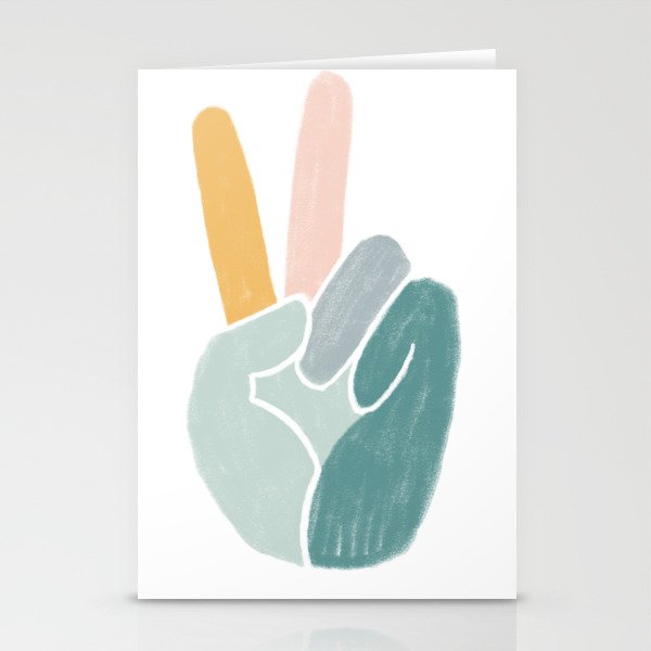 Peace sign pastel Stationery Card Gallery Image 2