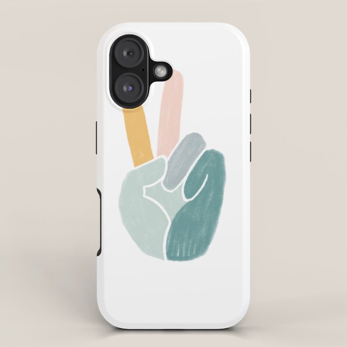 Peace sign pastel iPhone Case Gallery Image 1