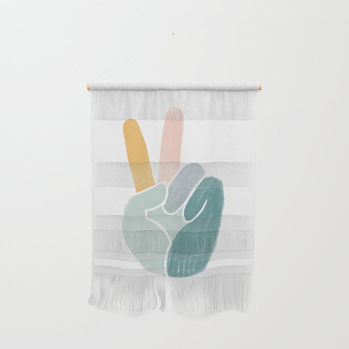 Peace sign pastel Wall Hanging Gallery Image 1