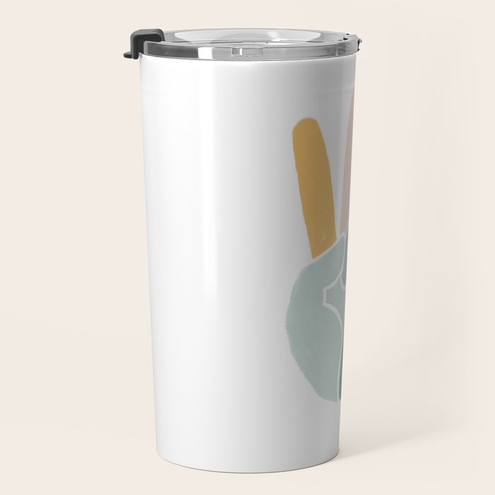 Peace sign pastel Travel Mug Gallery Image 3