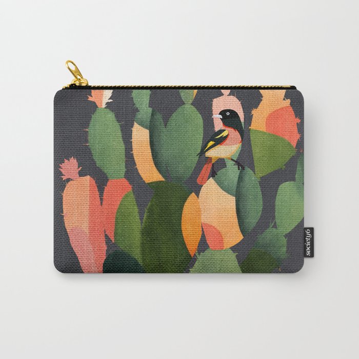 Cactus and Birds 4 Carry All Pouch Gallery Image 1