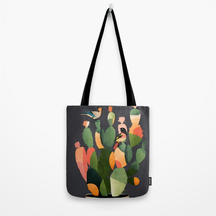 Cactus and Birds 4 Tote Bag Gallery Image 2