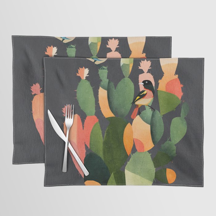 Cactus and Birds 4 Placemat Gallery Image 1